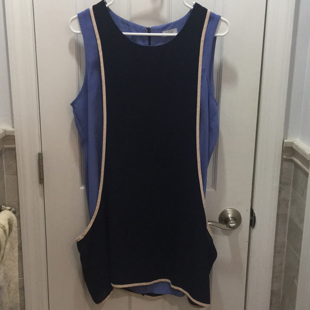 Tobi dark and light blue sleeveless dress